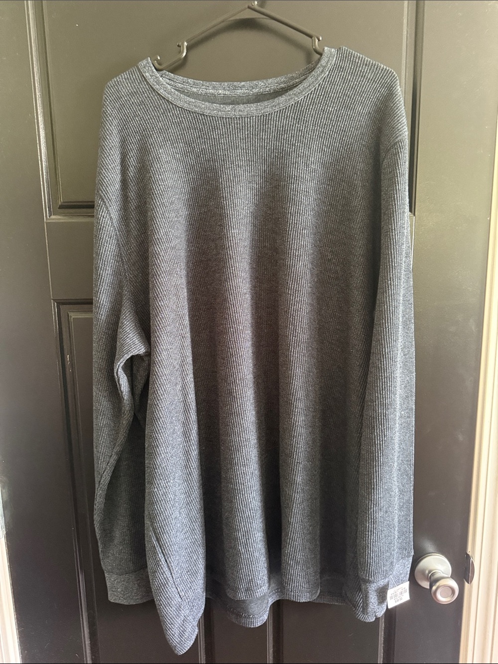 Men's Blue/Gray Ribbed Long-Sleeve Sweater